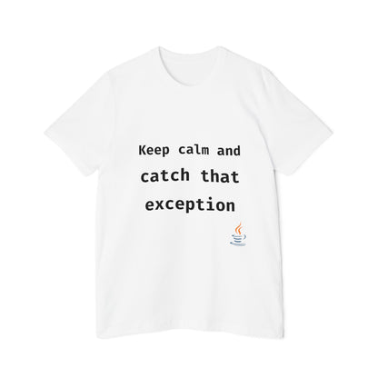 Keep Calm and Catch That Exception | Java Programming T-Shirt | Funny Developer Shirt | Usha Creations