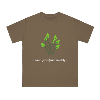 Plant.grow(sustainably) Eco Dev Tee | Green Code Shirt | Usha Creations