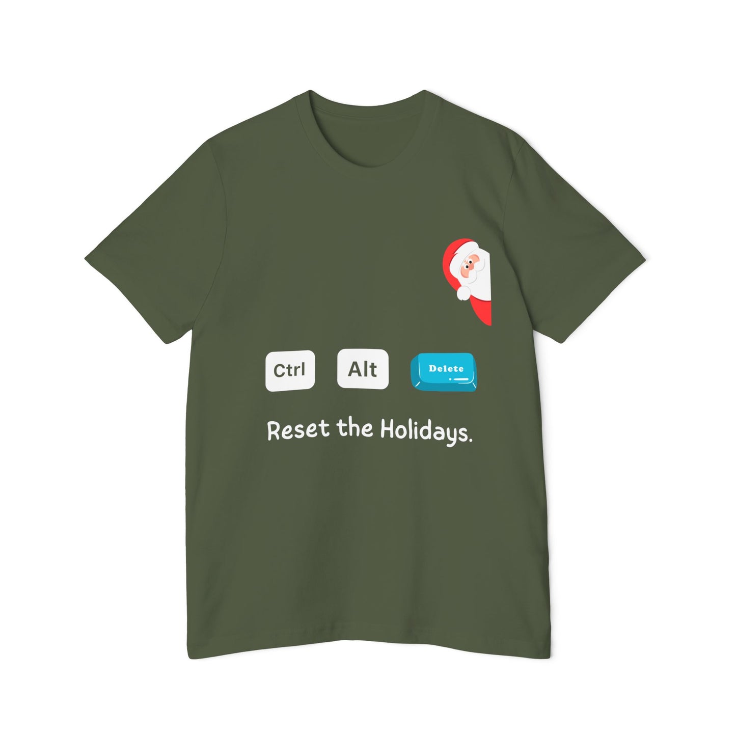 Ctrl Alt Delete Christmas T-Shirt | Funny IT Support Holiday Gift 2024 | Tech Support Secret Santa Present  | Usha Creations