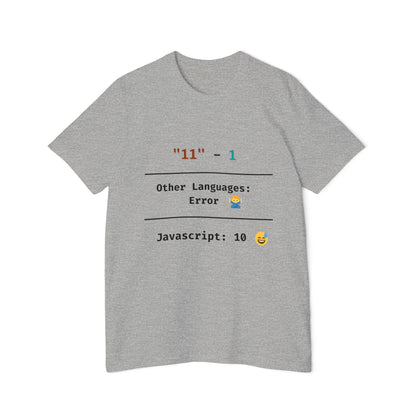 JavaScript Subtraction Quirk Coding Humor T Shirt | Web Dev Meme Tees | Usha Creations