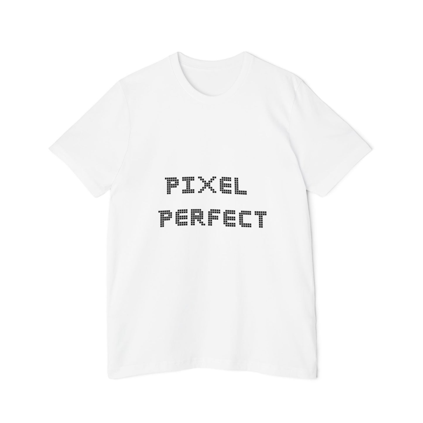 Pixel Perfect | Pixelated Font T-Shirt | Frontend Developer Apparel | Usha Creations