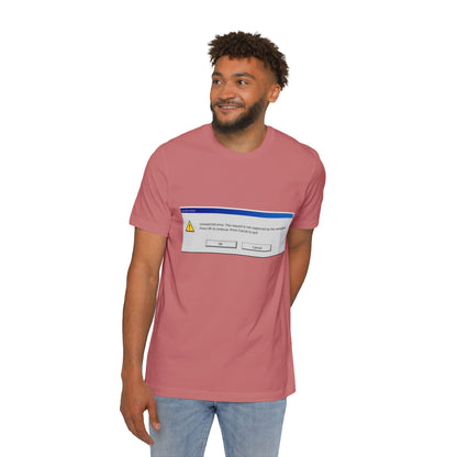 Unexpected Error Alert T-Shirt | Tech Humor | Classic Windows Message