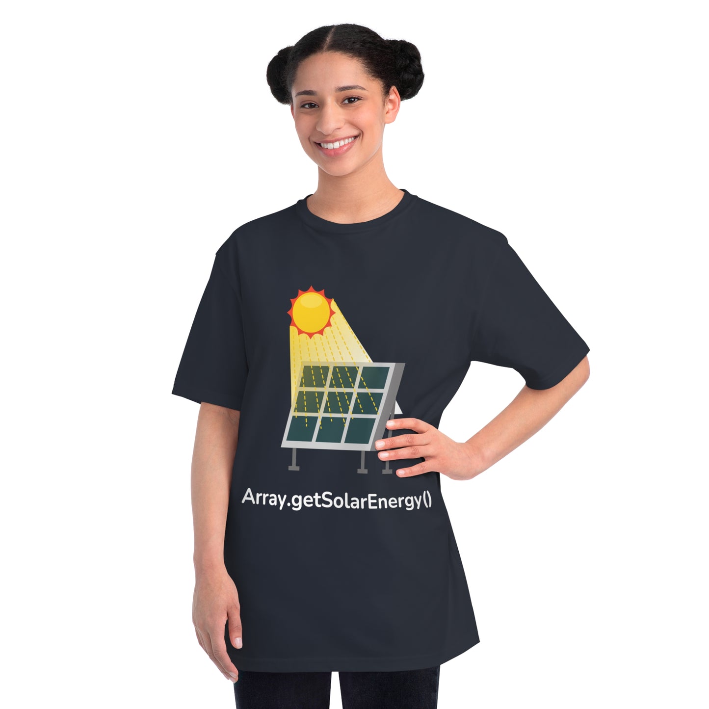 Array.getSolarEnergy() Tee | Eco Coder Solar Shirt | Usha Creations