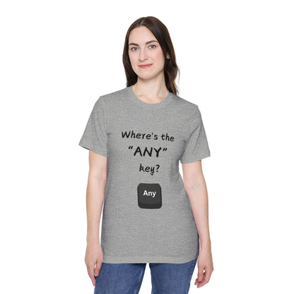 Any Key Confusion Tech Support Humor T Shirt | IT Helpdesk Meme Tees | Usha Creations