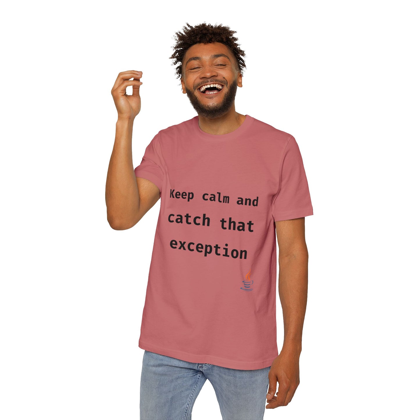 Keep Calm and Catch That Exception | Java Programming T-Shirt | Funny Developer Shirt | Usha Creations