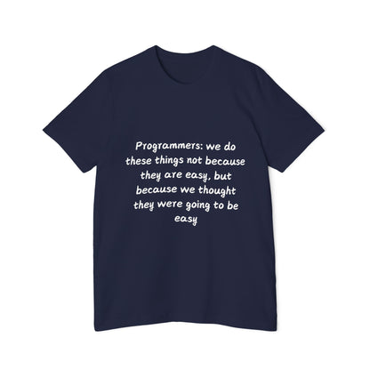 Programmer Task Complexity Humor T Shirt | Coding Challenge Meme Tees | Usha Creations