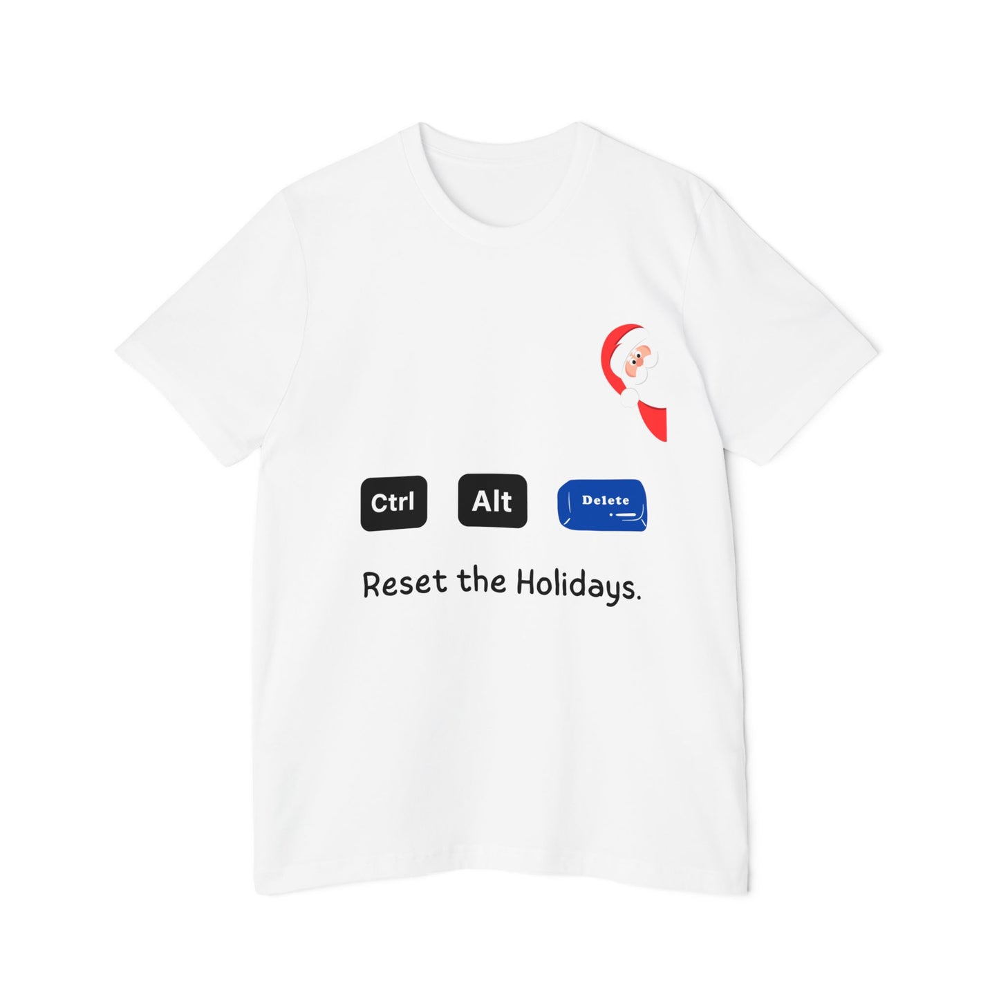 Ctrl Alt Delete Christmas T-Shirt | Funny IT Support Holiday Gift 2024 | Tech Support Secret Santa Present  | Usha Creations