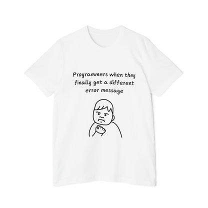 Programmer New Error Success Kid Humor T Shirt | Debugging Meme Tees | Usha Creations