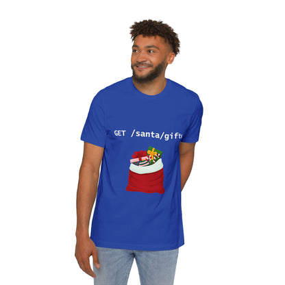 GET Santa Gifts REST API T-Shirt | Funny Backend Developer Christmas Gift 2024 | API Engineer Holiday Present | Usha Creations