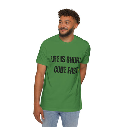 Life is Short, Code Fast T-Shirt - Motivational Programmer Tee