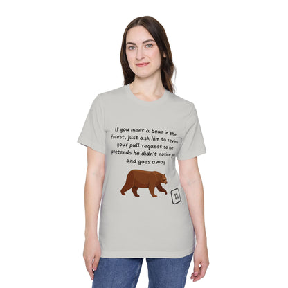 Bear Pull Request Review Developer Humor T Shirt | Coding Wildlife Meme Tees | Usha Creations