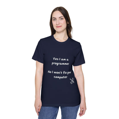 Programmer Not IT Support Humor Tech T Shirt | Coder Life Meme Tees | Usha Creations