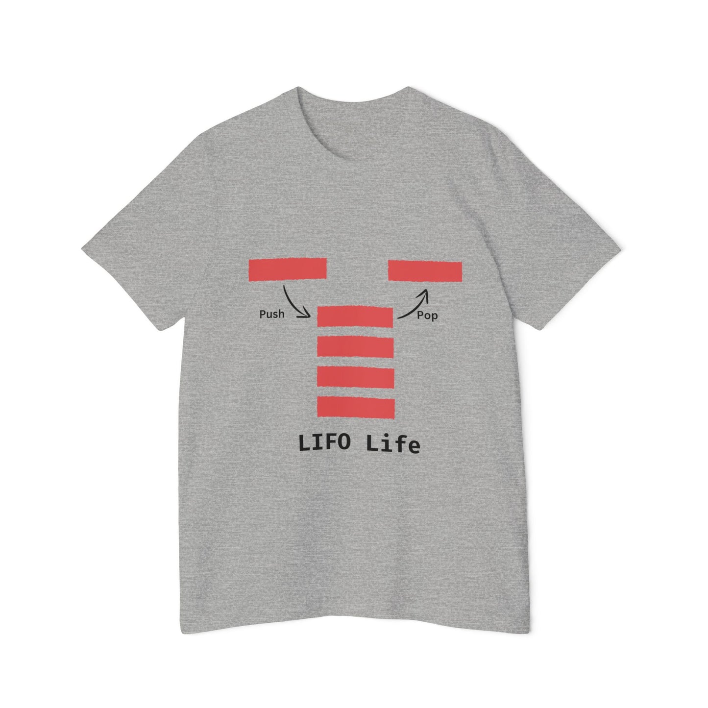 LIFO Life | Stack Data Structure T-Shirt | DSA Apparel | Interview Series | Usha Creations