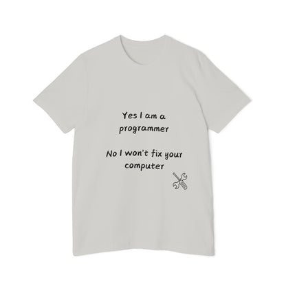 Programmer Not IT Support Humor Tech T Shirt | Coder Life Meme Tees | Usha Creations