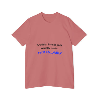 Artificial Intelligence Usually Beats Real Stupidity | Funny Tech T-Shirt for Developers | Usha Creations