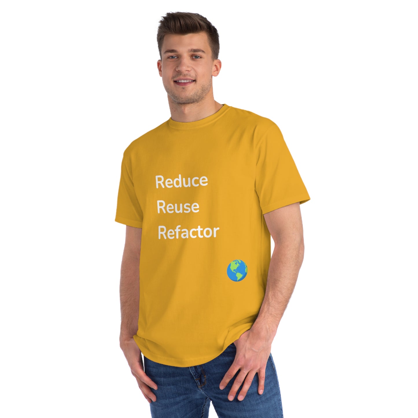 Reduce Reuse Refactor Eco Dev Tee | Green Coding Shirt | Usha Creations