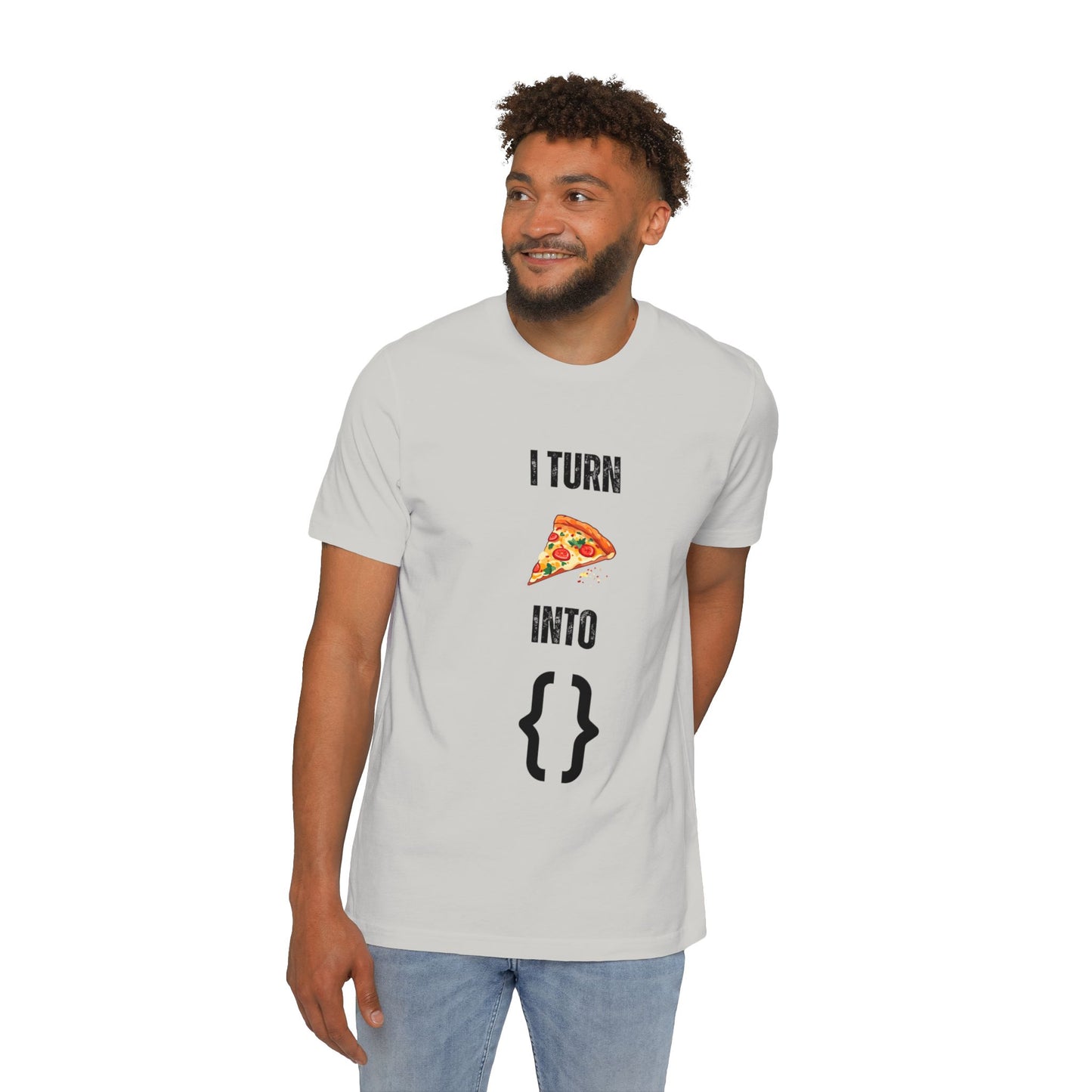 I Turn Pizza Into Code T-Shirt - Funny Programmer Tee