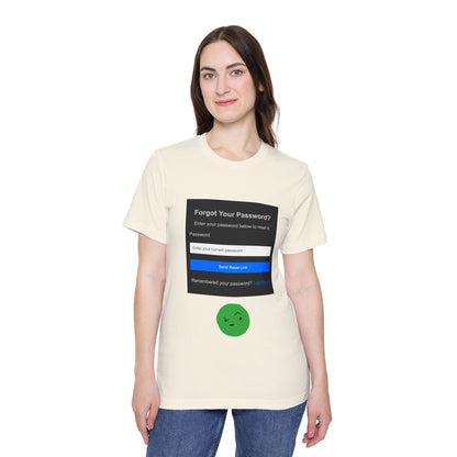 Forgot Password UI Fail Tech Humor T Shirt | Code Meme Tees | Usha Creations