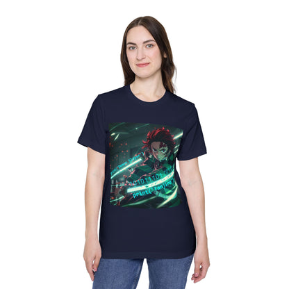 Tanjiro’s Cyber Sword Tee – Digital Demon Slayer Edition