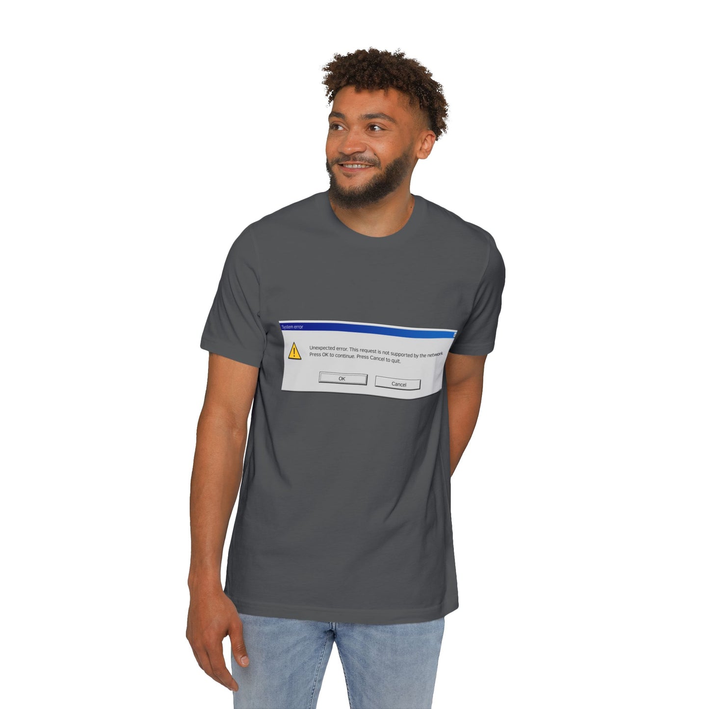 Unexpected Error Alert T-Shirt | Tech Humor | Classic Windows Message