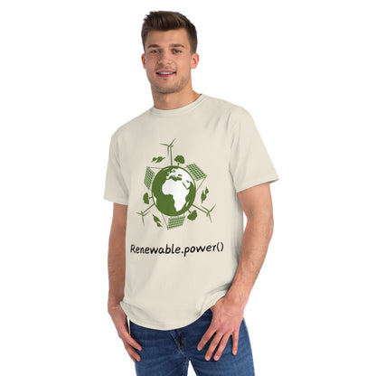 Renewable.power() Green Tech Tee | Eco Energy Coder Shirt | Usha Creations