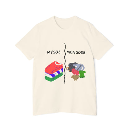 MySQL vs MongoDB Database Humor Tech T Shirt | Developer Meme Tees | Usha Creations